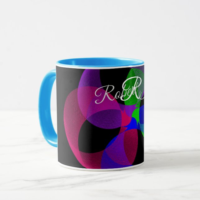 Multi Color Geometric Fusion Coffee Mug Tasse (Vorderseite Links)