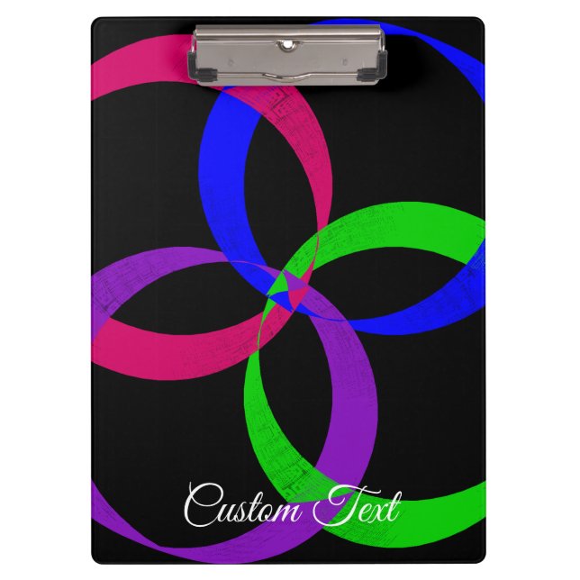 Multi Color Interchange Geometric Clipboard Klemmbrett (Vorderseite)