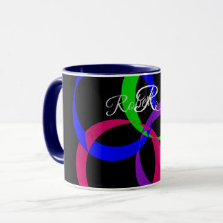 Multi Color Interchange Geometric Coffee Mug Tasse