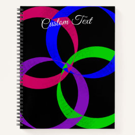 Multi Color Interchange Geometric Spiral Notebook Notizbuch