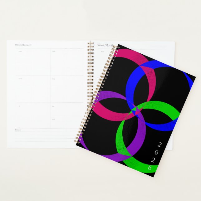 Multi Color Interchange Geometric Spiral Planner Planer (Anzeige)