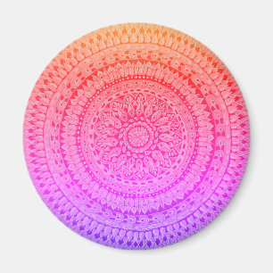 Multi-Color-Mandala Originalkunst Magnet