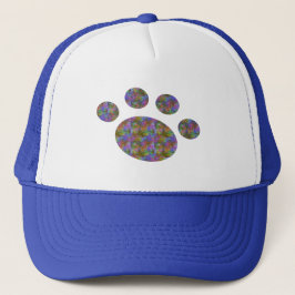 Multi Color Paw Hat Truckerkappe