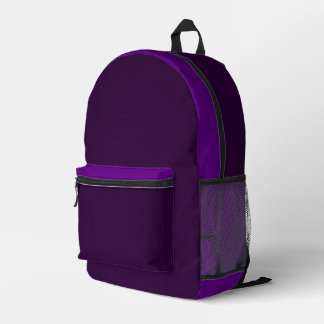 Multi-Color Purple Backpack Bedruckter Rucksack