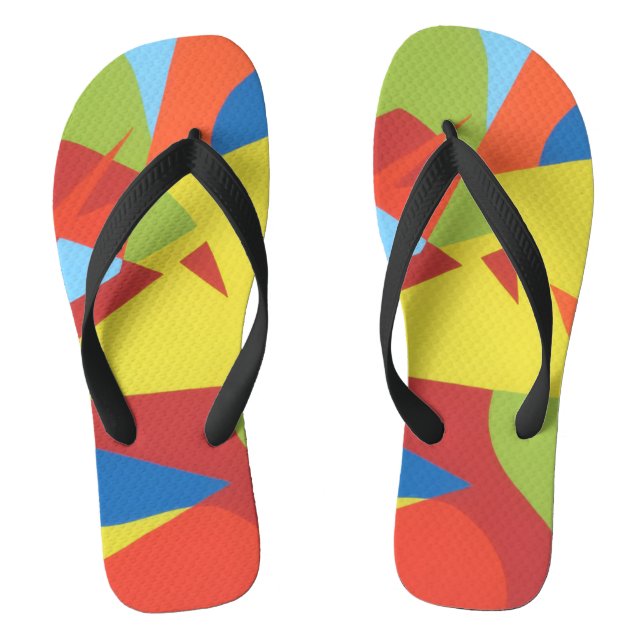 Multi-Color Toucan Pattern Flip Flops (Fußbett)