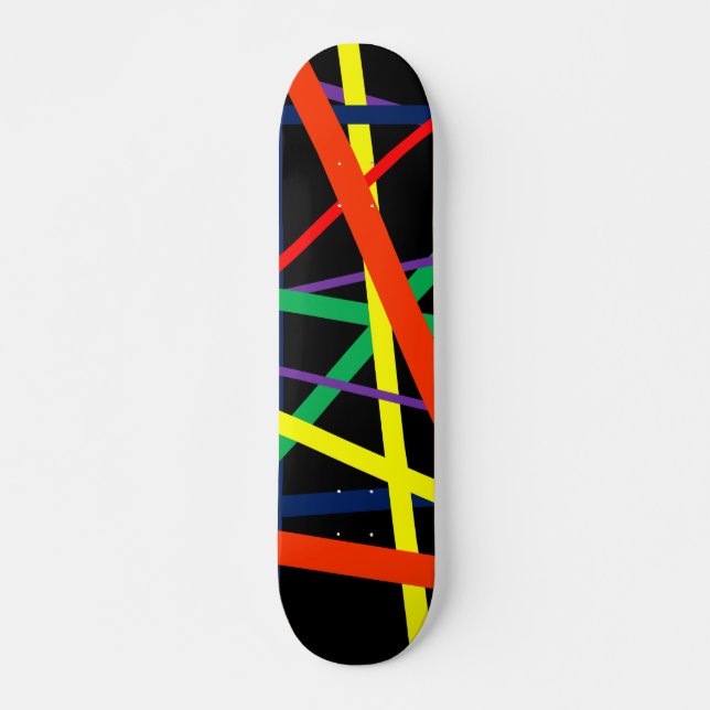 Multi-Colored Lined Skateboard (Vorne)