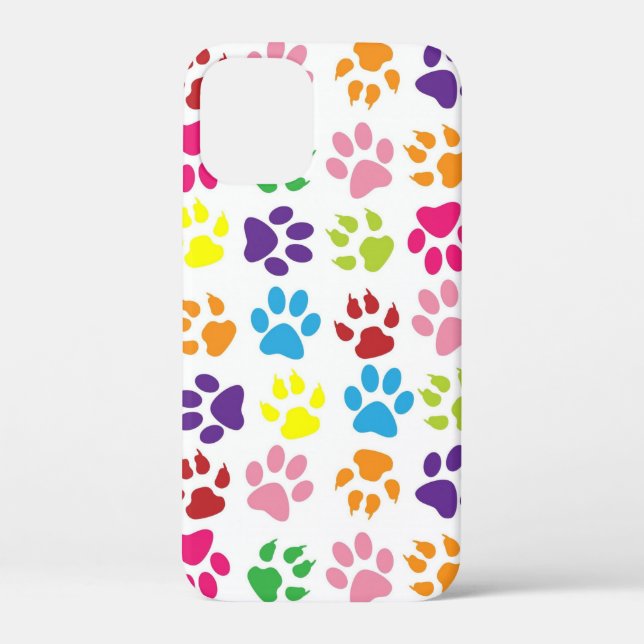 Multi-Colored Paw Prints Case-Mate iPhone Hülle (Rückseite)