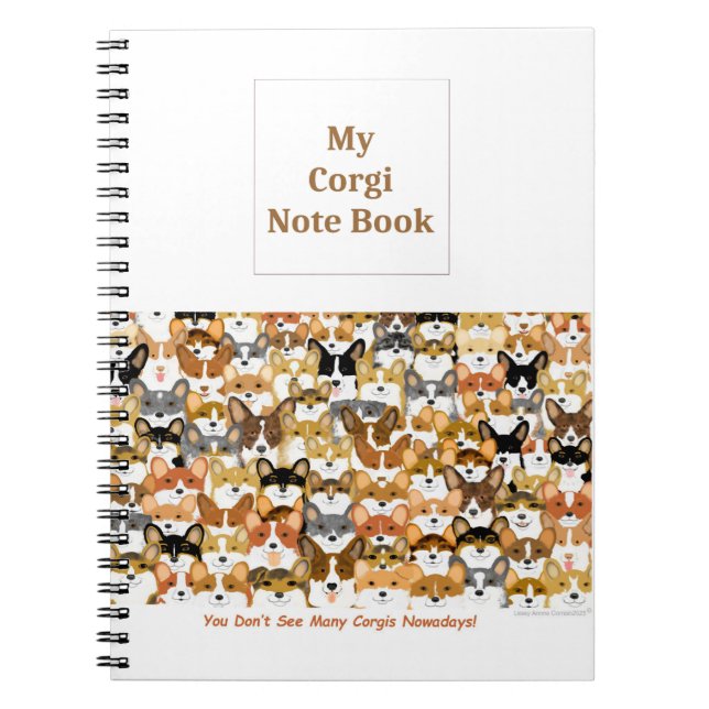 Multi Corgi Note Book Notizblock (Vorderseite)