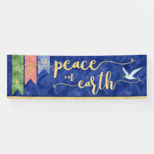 Multi-Denominational Watercolor-Weltfrieden Banner
