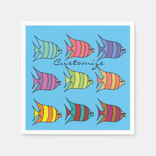 Multi-Farb-Tropischer Fisch Thunder_Cove Serviette