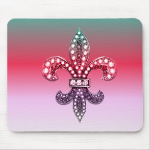 Multi Farbrosa Lilien-Flor New Orleans Mousepad