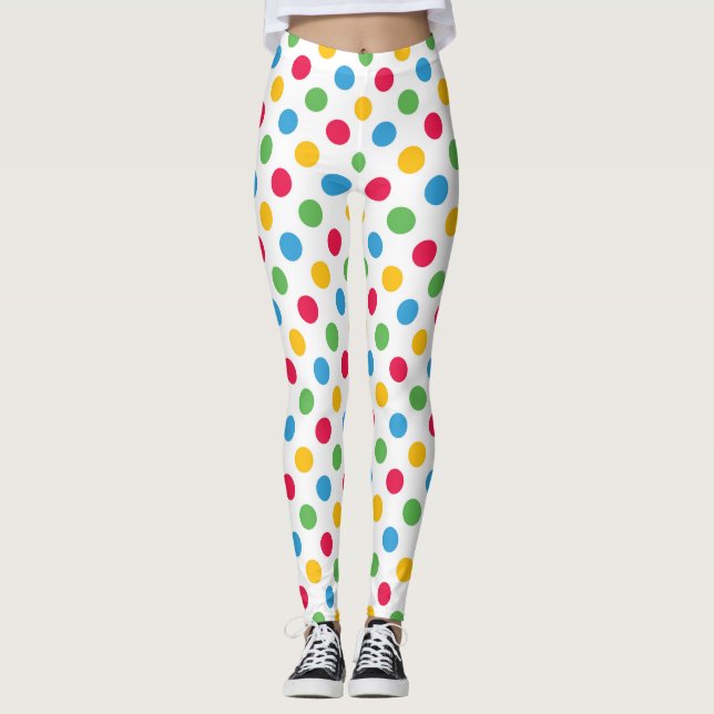 Multi FarbTupfen Legging Leggings (Vorderseite)