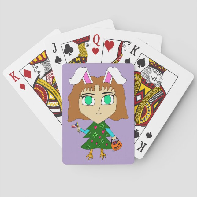 Multi-Feiertags-Chibi Spielkarten (Rückseite)