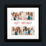 Multi Foto bunt lustige Typografie beste Freunde Erinnerungskiste<br><div class="desc">Multi Foto bunte lustige Typografie Girly besten Freunden Design. Teil einer modernen Sammlung.</div>
