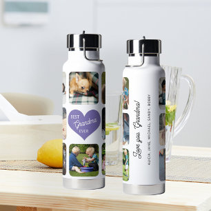 Multi-Foto Collage Beste Oma je personalisiert Trinkflasche