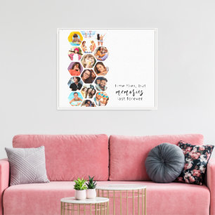 Multi-Foto Collage Erinnerungen Einfach Moderner P Leinwanddruck