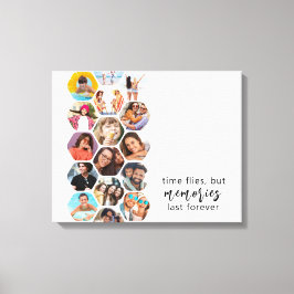 Multi-Foto Collage Erinnerungen Einfach Moderner P Leinwanddruck