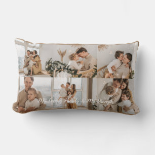 Multi-Foto Collage Moderne Personalisierte Familie Lendenkissen