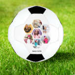 Multi-Foto Collage Moderner Personalisierter Name Fußball<br><div class="desc">Multi Foto Collage Modern Personalisiert Name Soccer Ball bietet eine Foto Collage Ihrer Lieblings-Fotos in Hexagon-Form. Personalisiert mit Ihrem Namen in modernem schwarzen Skript. Perfekte Geschenke zum Geburtstag, Weihnachten, Muttertag, Vatertag, Großeltern, Bruder, Schwester, bester Freund und mehr. FOTO TIPP: Zentrieren Sie Ihre Fotos vor dem Hochladen nach Zazzle. Entworfen von...</div>