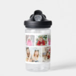 Multi-Foto Collage Moderner Personalisierter Name Trinkflasche<br><div class="desc">Multi Foto Collage Moderne Personalisierte Name Wasser Flasche bietet eine Foto-Collage von sechs Ihrer Lieblings-Fotos. Personalisiert mit Ihrem Namen in modernem schwarzen Skript. Perfekt zum Geburtstag,  Weihnachten,  Babydusche und vieles mehr. FOTO TIPP: Zentrieren Sie Ihre Fotos vor dem Hochladen nach Zazzle. Entworfen von ©Evco Studio www.zazzle.com/store/evcostudio</div>