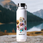 Multi-Foto Collage Moderner Personalisierter Name Trinkflasche<br><div class="desc">Multi Foto Collage Moderner Personalisierter Name Insulated Water Flasche bietet eine Foto Collage Ihrer Lieblings-Fotos in einer Hexagon-Form. Personalisiert mit Ihrem Namen in modernem schwarzen Skript. Perfekt zum Geburtstag, Weihnachten, Muttertag, Vatertag, Großeltern, Bruder, Schwester, bester Freund und vieles mehr. FOTO TIPP: Zentrieren Sie Ihre Fotos vor dem Hochladen nach Zazzle....</div>