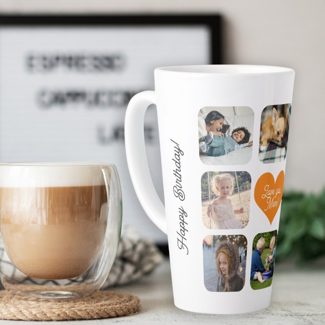 Multi-Foto-Collage personalisierte Liebe Sie Mama Milchtasse (Von Creator hochgeladen)