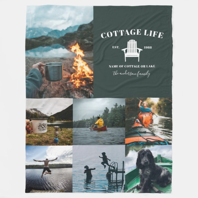 Multi-Foto-Foto  Fleecedecke (Vorderseite)