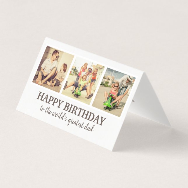 Multi-Foto Kinder Happy Geburtstag Vater (Vorderseite)