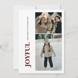 Multi-Foto mit vertikaler Textausführung Feiertagskarte