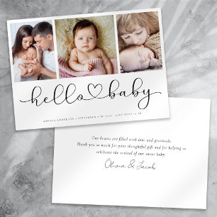 Multi-Foto-Skript mit Heft New Baby Foto Ankündigung