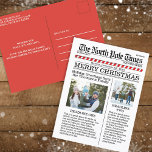 Multi Foto Weihnachten Zwei Foto Whimsical Funny<br><div class="desc">Extra Extra lesen Sie alles darüber. Die North Pole Times bringt euch die neuesten und beststen Artikel aus dem Nordpol, Grüße an alle mit dieser liebenswerten und lustigen Art, frohe Weihnachten und glückliche Feiertage zu senden. Dieses Design erlaubt es Ihnen, so viel zu Ihrer Grußkarte hinzuzufügen. Sie können Ihre Lieblingsveranstaltungen...</div>