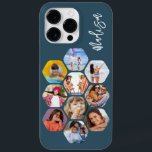 Multi-FotoCollage Einfache moderne Personalisierte Case-Mate iPhone 14 Pro Max Hülle<br><div class="desc">Multi Foto Collage Simple Modern Personalisiert Name Hexagon Pattern Smartphone iPhone Case verfügt über eine Collage aus Foto Ihrer Lieblings-Fotos in einer Hexagon-Form. Personalisiert mit deinem Namen. Perfekt zum Geburtstag, Weihnachten, Muttertag, Vatertag, Großeltern, Bruder, Schwester, bester Freund und vieles mehr. FOTO TIPP: Zentrieren Sie Ihre Fotos vor dem Hochladen nach...</div>