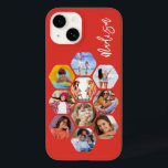 Multi-Fotomaterial Einfach Personalisiert Case-Mate iPhone 14 Hülle<br><div class="desc">Multi Foto Collage Simple Modern Personalisiert Name Hexagon Pattern Smartphone iPhone Case verfügt über eine Collage aus Foto Ihrer Lieblings-Fotos in einer Hexagon-Form. Personalisiert mit deinem Namen. Perfekt zum Geburtstag, Weihnachten, Muttertag, Vatertag, Großeltern, Bruder, Schwester, bester Freund und vieles mehr. FOTO TIPP: Zentrieren Sie Ihre Fotos vor dem Hochladen nach...</div>