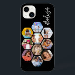 Multi-Fotomaterial Einfach Personalisiert Case-Mate iPhone 14 Plus Hülle<br><div class="desc">Multi Foto Collage Simple Modern Personalisiert Name Hexagon Pattern Smartphone iPhone Case verfügt über eine Collage aus Foto Ihrer Lieblings-Fotos in einer Hexagon-Form. Personalisiert mit deinem Namen. Perfekt zum Geburtstag, Weihnachten, Muttertag, Vatertag, Großeltern, Bruder, Schwester, bester Freund und vieles mehr. FOTO TIPP: Zentrieren Sie Ihre Fotos vor dem Hochladen nach...</div>