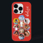 Multi-Fotomaterial Einfach Personalisiert Case-Mate iPhone 14 Pro Hülle<br><div class="desc">Multi Foto Collage Simple Modern Personalisiert Name Hexagon Pattern Smartphone iPhone Case verfügt über eine Collage aus Foto Ihrer Lieblings-Fotos in einer Hexagon-Form. Personalisiert mit deinem Namen. Perfekt zum Geburtstag, Weihnachten, Muttertag, Vatertag, Großeltern, Bruder, Schwester, bester Freund und vieles mehr. FOTO TIPP: Zentrieren Sie Ihre Fotos vor dem Hochladen nach...</div>