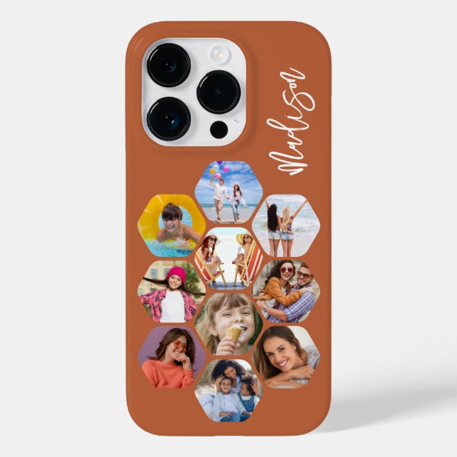 Multi-Fotomaterial Einfach Personalisiert Case-Mate iPhone 14 Pro Hülle (Rückseite)