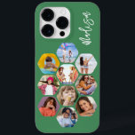 Multi-Fotomaterial Einfach Personalisiert Case-Mate iPhone 14 Pro Max Hülle<br><div class="desc">Multi Foto Collage Simple Modern Personalisiert Name Hexagon Pattern Smartphone iPhone Case verfügt über eine Collage aus Foto Ihrer Lieblings-Fotos in einer Hexagon-Form. Personalisiert mit deinem Namen. Perfekt zum Geburtstag, Weihnachten, Muttertag, Vatertag, Großeltern, Bruder, Schwester, bester Freund und vieles mehr. FOTO TIPP: Zentrieren Sie Ihre Fotos vor dem Hochladen nach...</div>