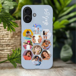 Multi-Fotomaterial Einfach Personalisiert iPhone 16 Hülle<br><div class="desc">Multi Foto Collage Simple Modern Personalisiert Name Hexagon Muster Smartphone iPhone 16 Case Cover bietet eine Collage aus Foto Ihrer Lieblings-Fotos in einer Hexagon-Form. Personalisiert mit deinem Namen. Perfekt zum Geburtstag, Weihnachten, Muttertag, Vatertag, Großeltern, Bruder, Schwester, bester Freund und vieles mehr. Entworfen von ©Evco Studio www.zazzle.com/store/evcostudio</div>