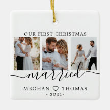 Multi-Fotos erste Weihnachten Verheiratet