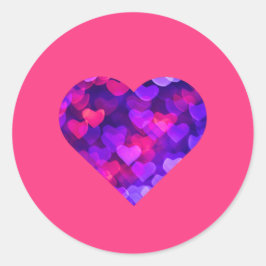 Multi-Gaming Vivid Herz Runder Aufkleber