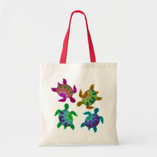 Multi gemalte Schildkröte-Taschen Tragetasche
