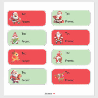 Multi Gnome Santa Aufkleber