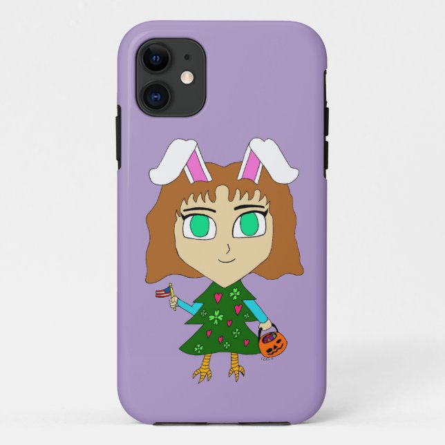 Multi Holiday Chibi Case-Mate iPhone Hülle (Rückseite)