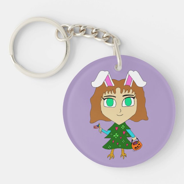 Multi Holiday Chibi Schlüsselanhänger (Vorderseite)