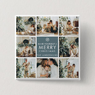 Multi-Holiday-Fotos Frohe Weihnachten Geschenk Button