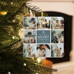 Multi-Holiday-Fotos | Frohe Weihnachten | Geschenk Keramikornament<br><div class="desc">Collage Holiday Fotos | Frohe Weihnachten | Geschenk</div>