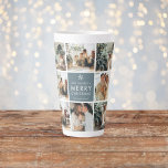Multi-Holiday-Fotos | Frohe Weihnachten | Geschenk Milchtasse<br><div class="desc">Collage Holiday Fotos | Frohe Weihnachten | Geschenk</div>