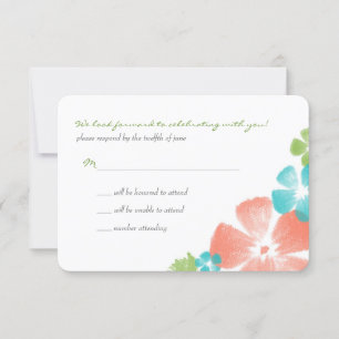 Multi Limone AquarellblumenHochzeitsstiftung UAWG RSVP Karte