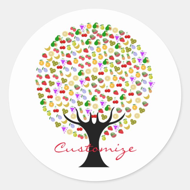Multi-Obstbaum Thunder_Cove Runder Aufkleber (Vorderseite)