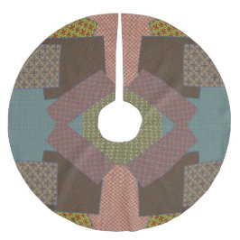 multi pattern polyester weihnachtsbaumdecke